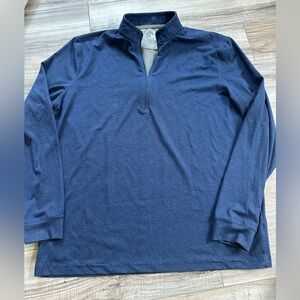 Johnnie-O Men’s Hayden Performance Quarter-Zip Pullover Floral Print Blue XL